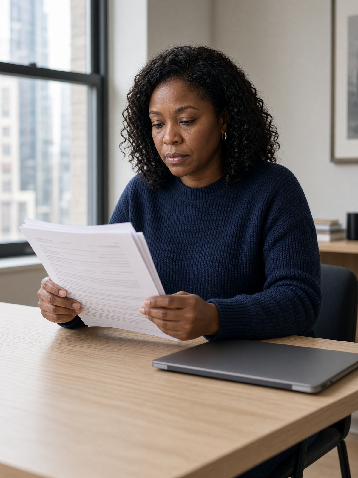 A file being read at a desk